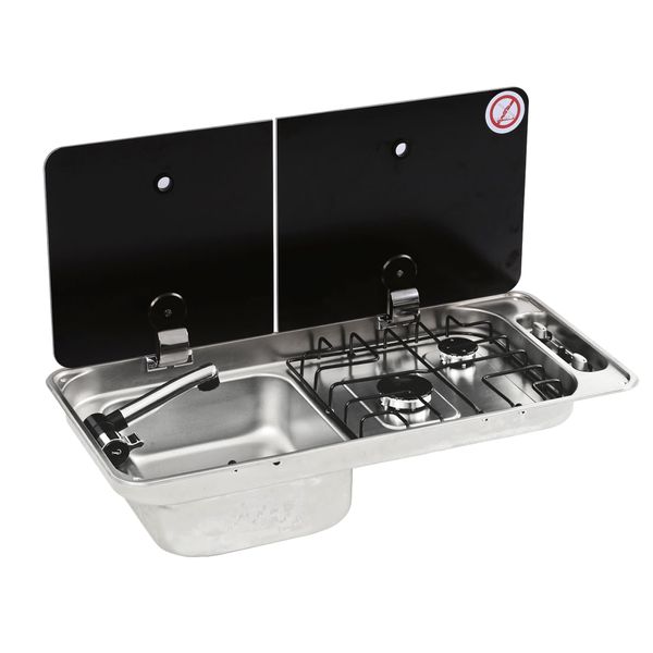 CAN Hob & Sink, 716/340, 2 Lids, 2 Rings, Piezo